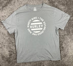 Hurley Mens Gray Graphic T-Shirt Short Sleeve 100% Cotton Established 1999 XXL