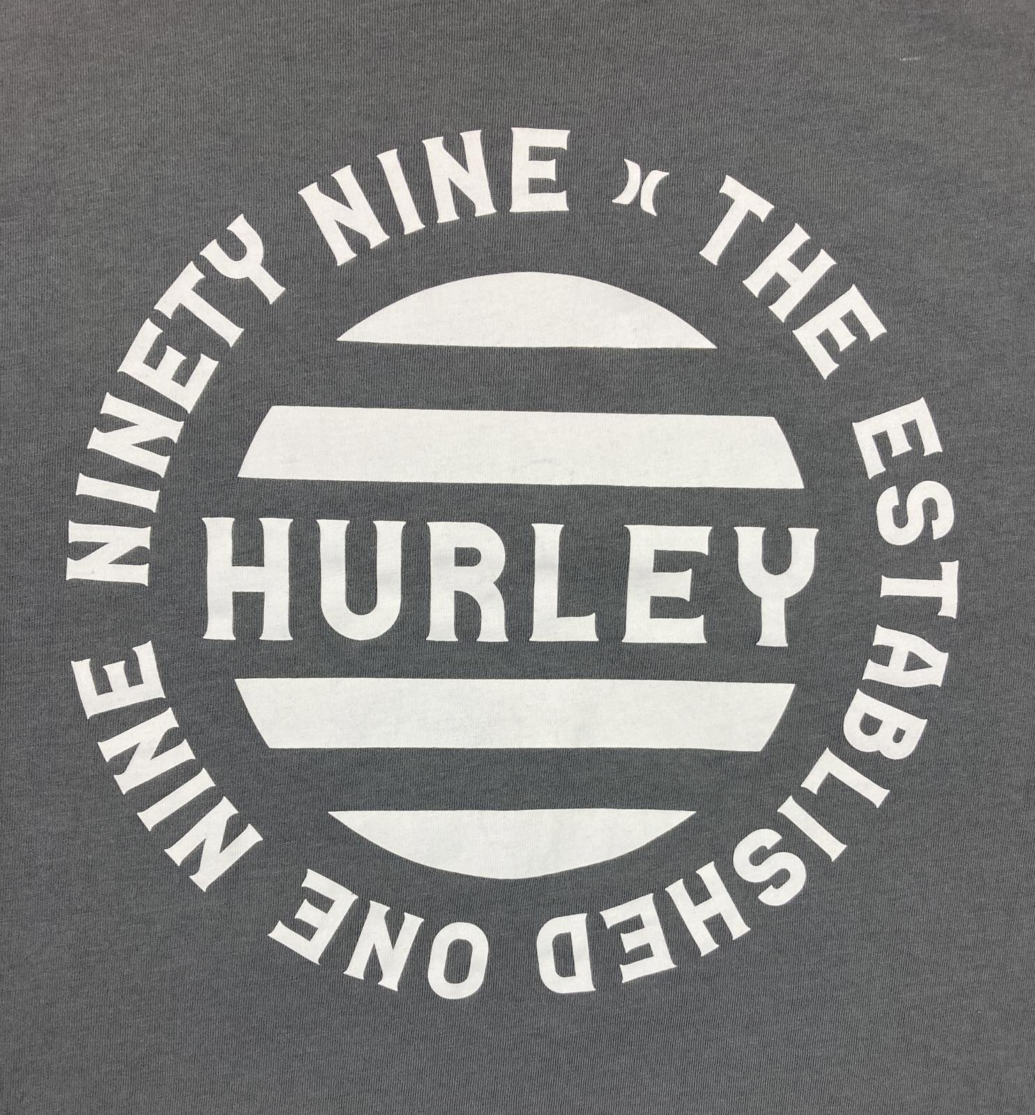 Hurley Mens Gray Graphic T-Shirt Short Sleeve 100% Cotton Established 1999 XXL