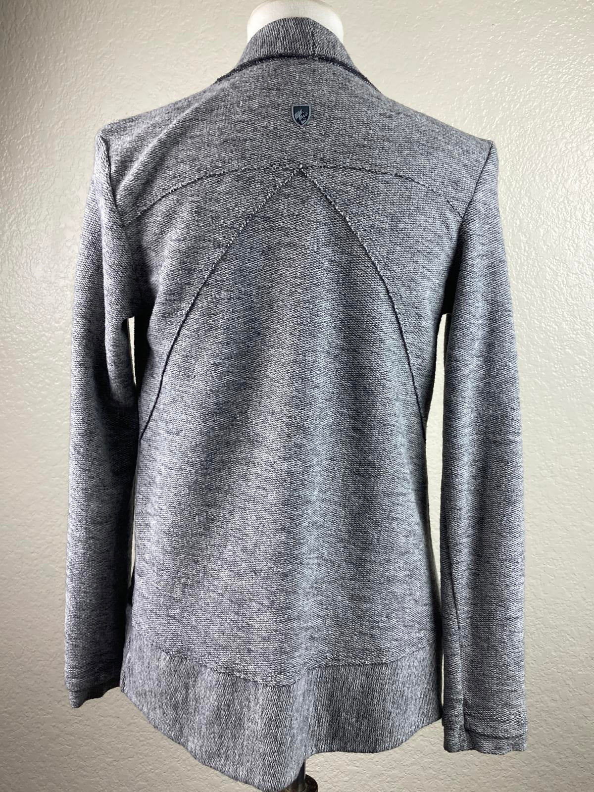 KÜHL Women’s Nova Wrap Sweater Size S Gray Knit Open Front Cardigan