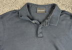 Emporio Armani Mens Polo Shirt Navy Blue Cotton Short Sleeve Sz Medium