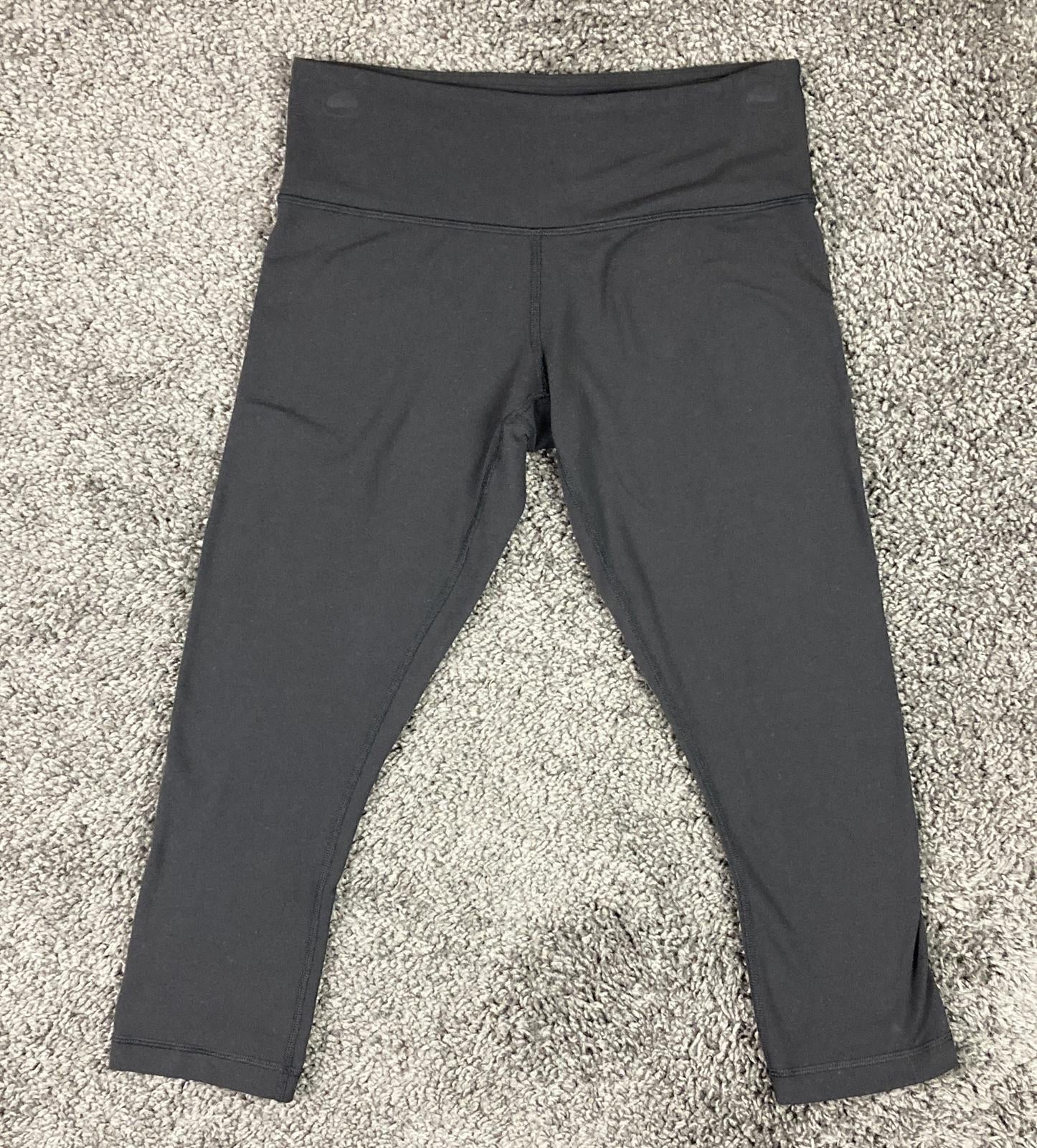 Lululemon Wunder Under High-Rise Crop Leggings Black Yoga Pants Womens  Size 6