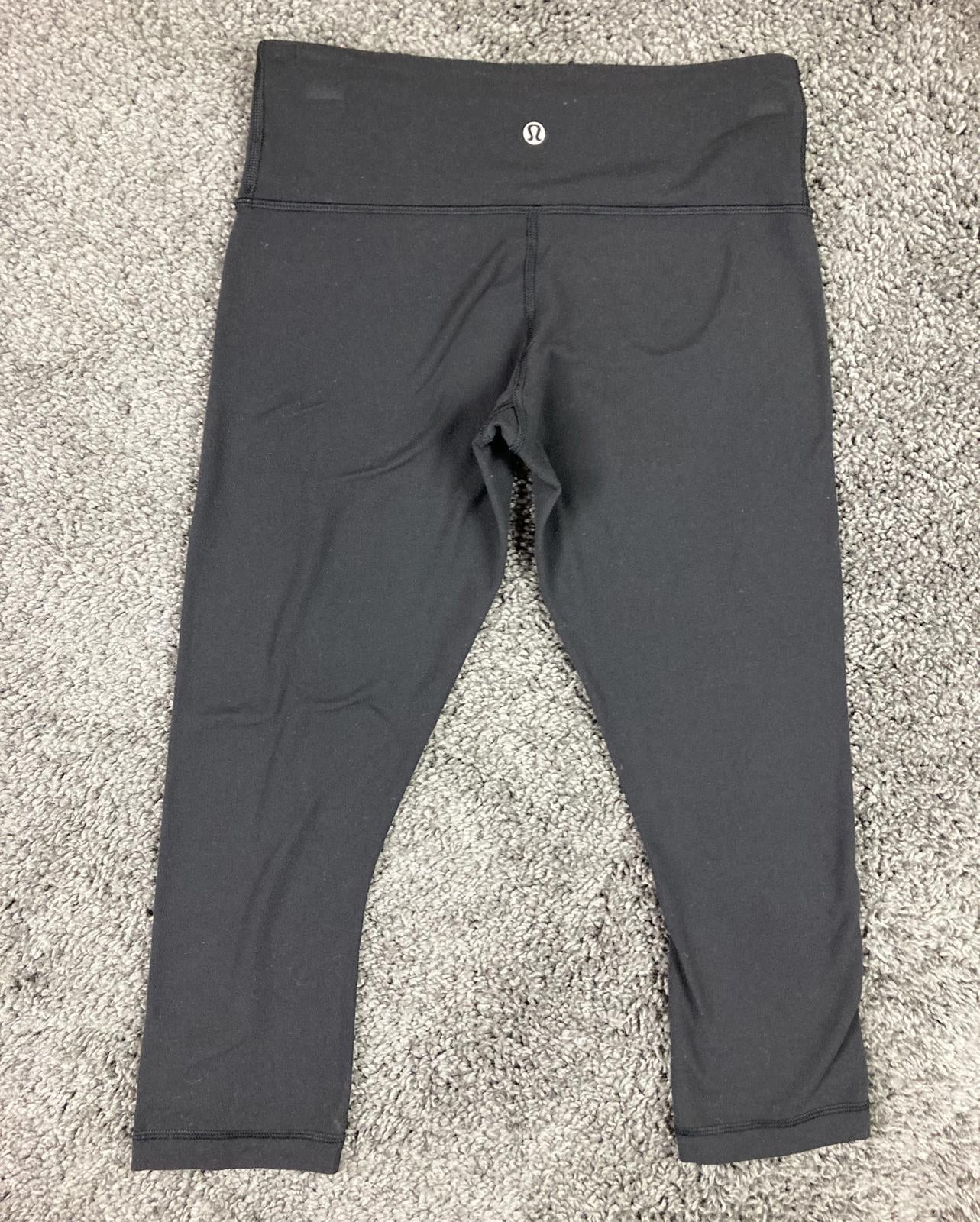 Lululemon Wunder Under High-Rise Crop Leggings Black Yoga Pants Womens  Size 6