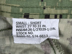US Navy NWU Type III Camo Cargo Pants Men AOR2 Digital Green Sz Small Short