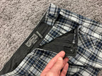 Guess Women Plaid Mini Skirt Size 28 Blue Gray Y2K Style Zip Closure