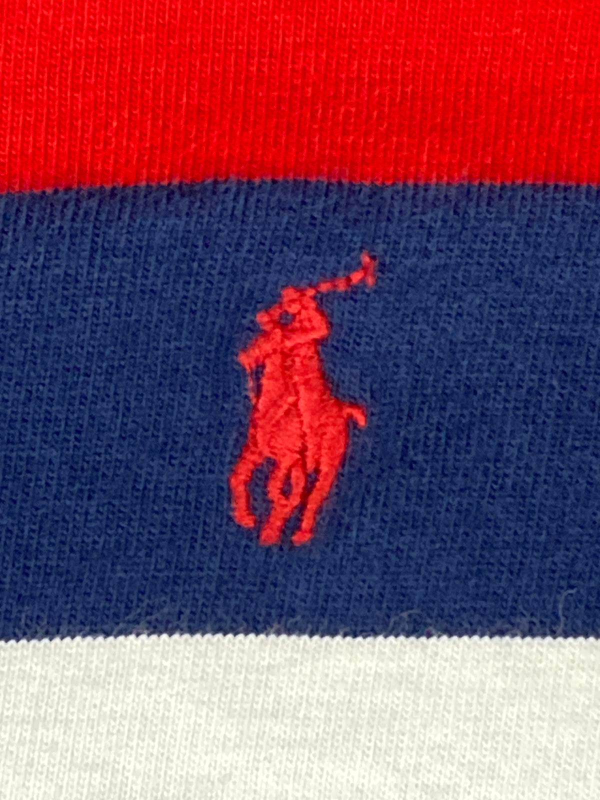 Polo Ralph Lauren Hoodie Navy Blue Red Striped Size XL