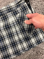Guess Women Plaid Mini Skirt Size 28 Blue Gray Y2K Style Zip Closure