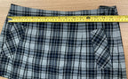Guess Women Plaid Mini Skirt Size 28 Blue Gray Y2K Style Zip Closure