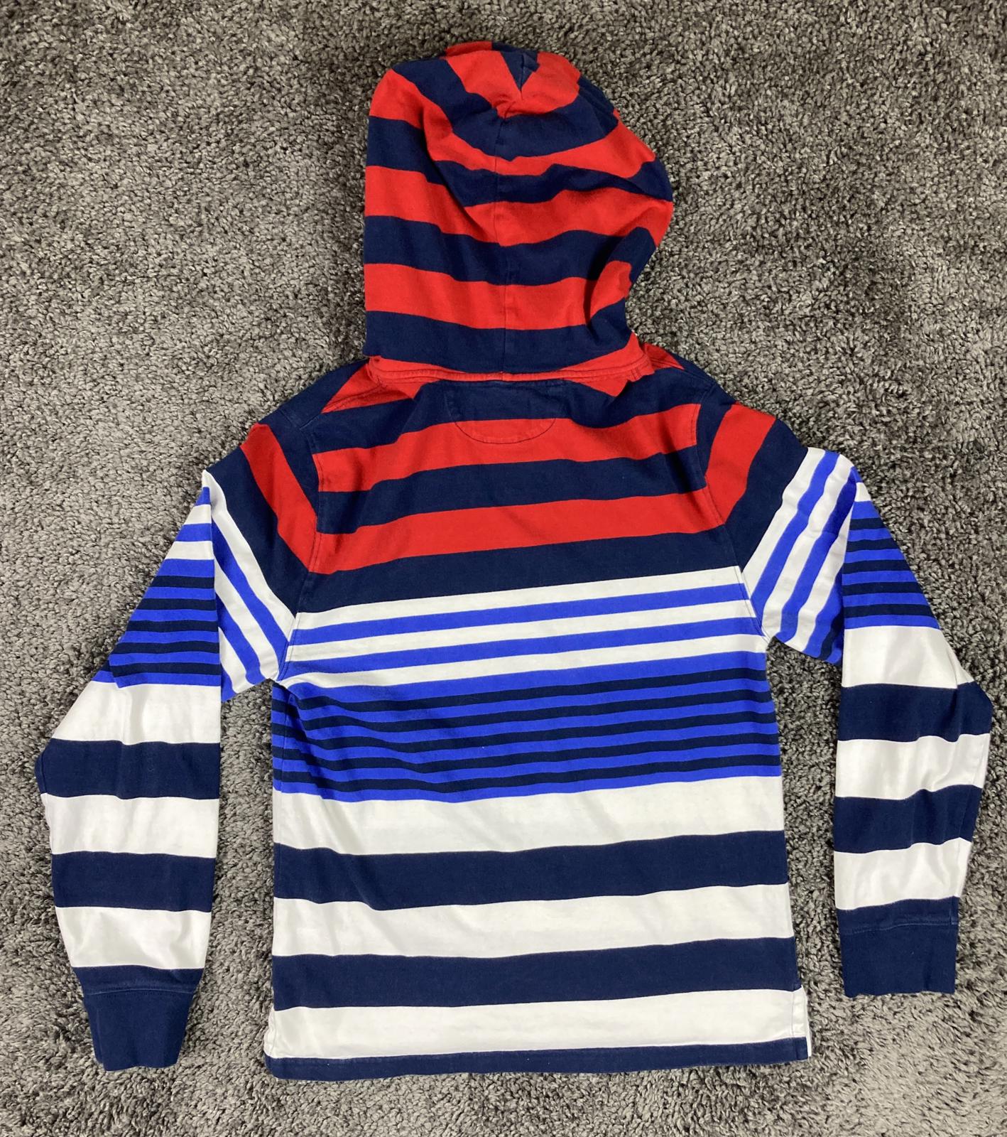 Polo Ralph Lauren Hoodie Navy Blue Red Striped Size XL