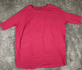 Two Danes Pink Bamboo Pocket Tunic Top Roni Rabl Lagenlook Oversized  One Size