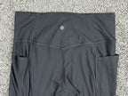 Athleta Salutation Stash 7/8 Tight Leggings Black Pockets Yoga Pants Size Large