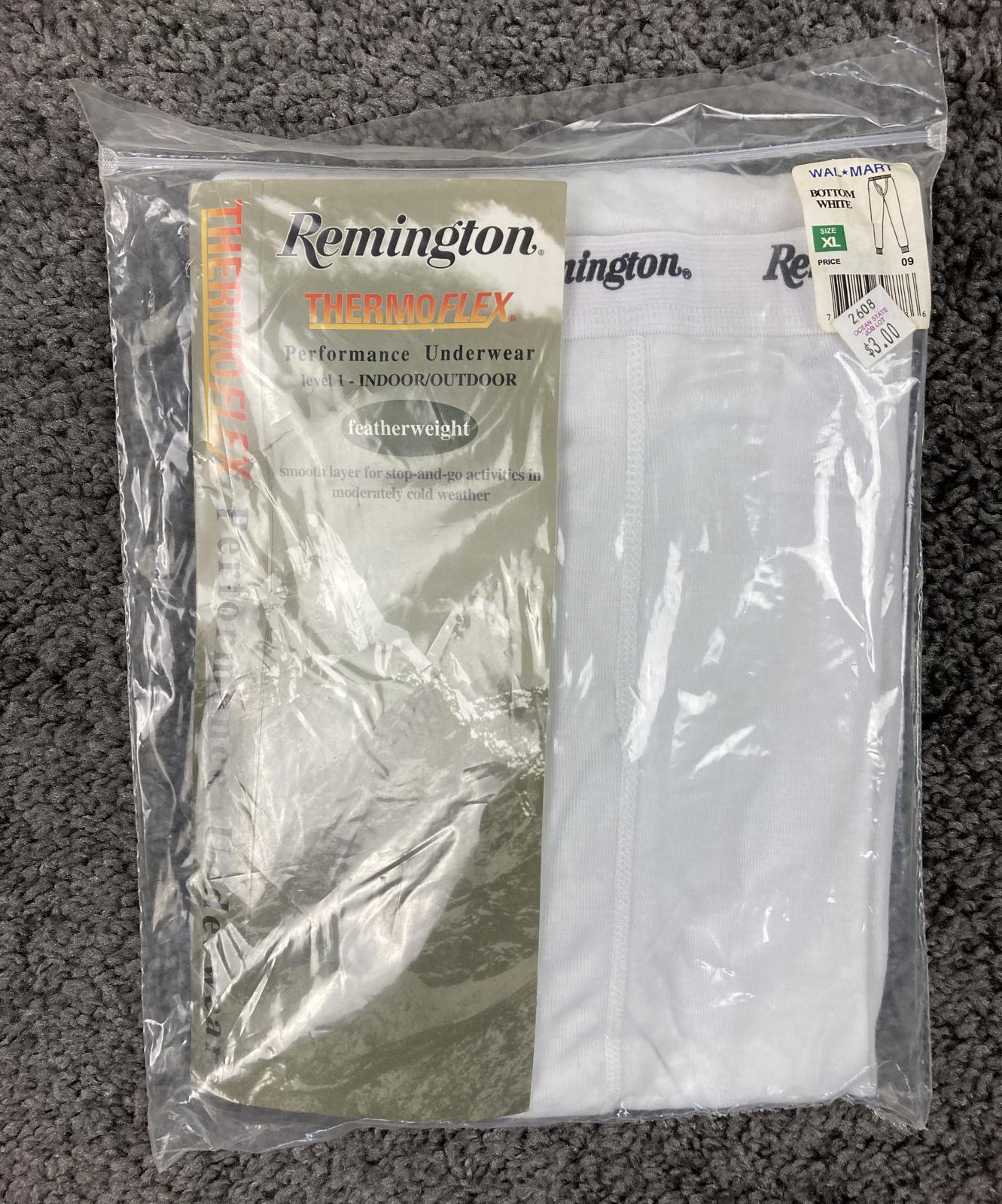 Remington ThermoFlex Mens XL Level 1 Thermal Underwear Bottoms White 2009 NWT