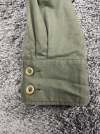 Hazel WomensOlive Green Cotton Military Utility Safari Cargo Field Jacket Sz L