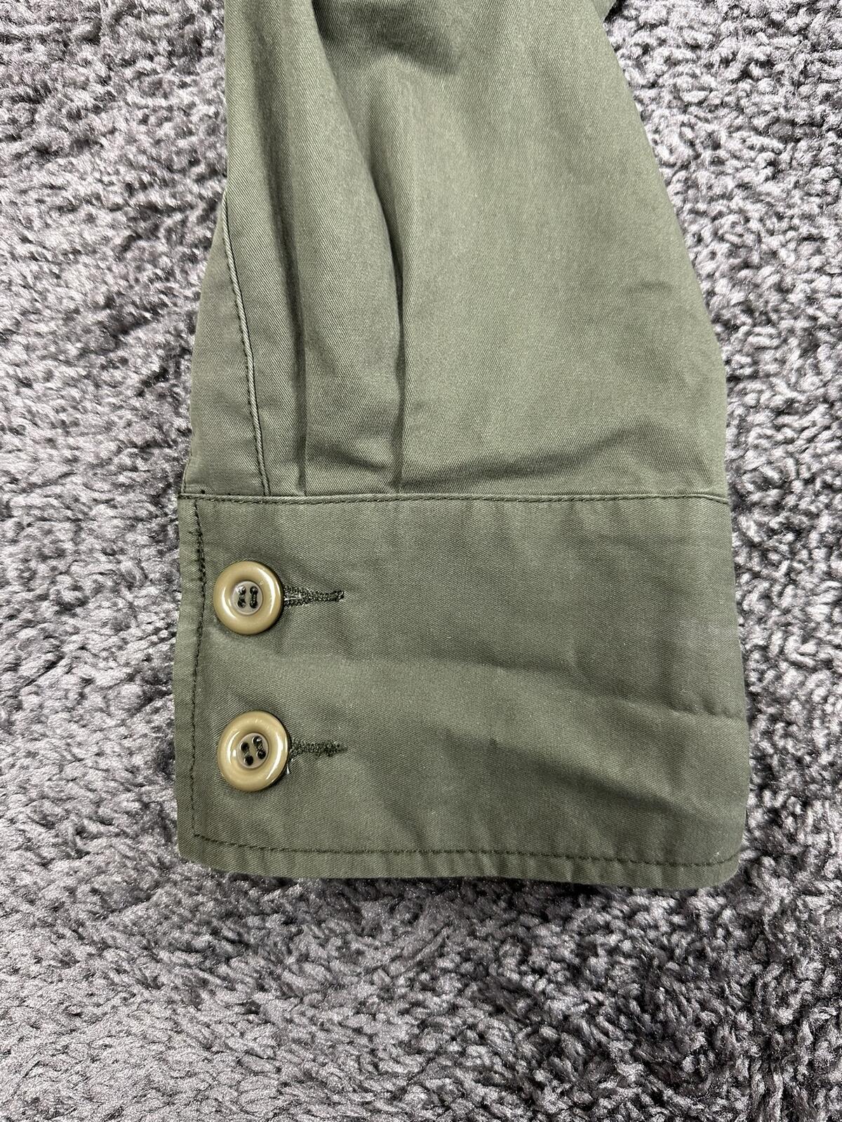 Hazel WomensOlive Green Cotton Military Utility Safari Cargo Field Jacket Sz L