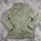 Hazel WomensOlive Green Cotton Military Utility Safari Cargo Field Jacket Sz L