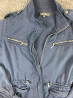 Trixxi Women’s Utility Full Zip Front Jacket- Navy Size XS