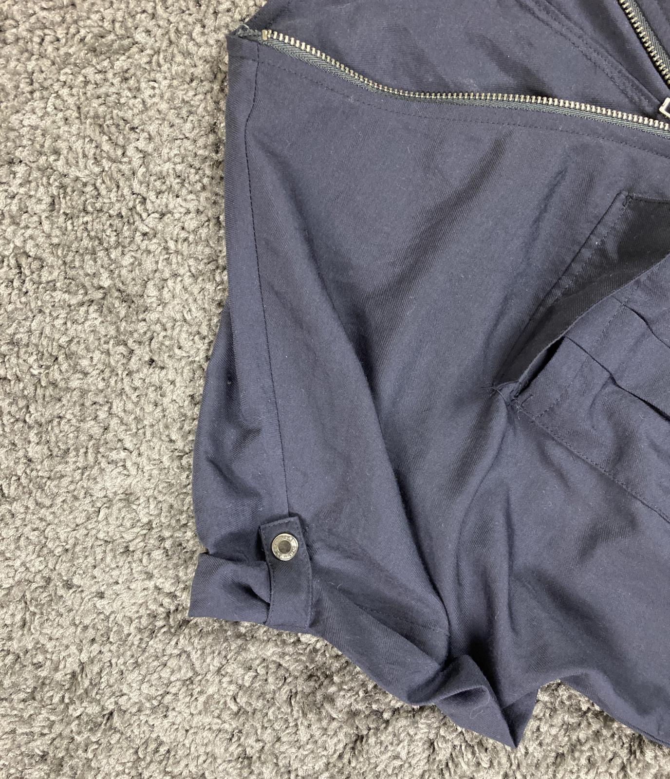 Armani Exchange AX Grey Utility Cargo Zip Front Mini Dress 100% Poly Sz SP