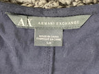Armani Exchange AX Grey Utility Cargo Zip Front Mini Dress 100% Poly Sz SP
