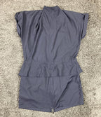 Armani Exchange AX Grey Utility Cargo Zip Front Mini Dress 100% Poly Sz SP