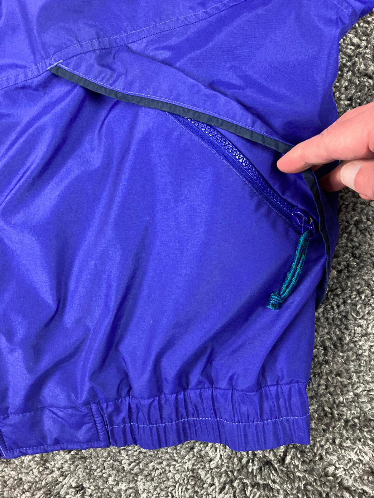 VTG 90s Columbia Sportswear Radial Sleeve Jacket Men Purple Teal Fleece Lined L