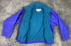 VTG 90s Columbia Sportswear Radial Sleeve Jacket Men Purple Teal Fleece Lined L