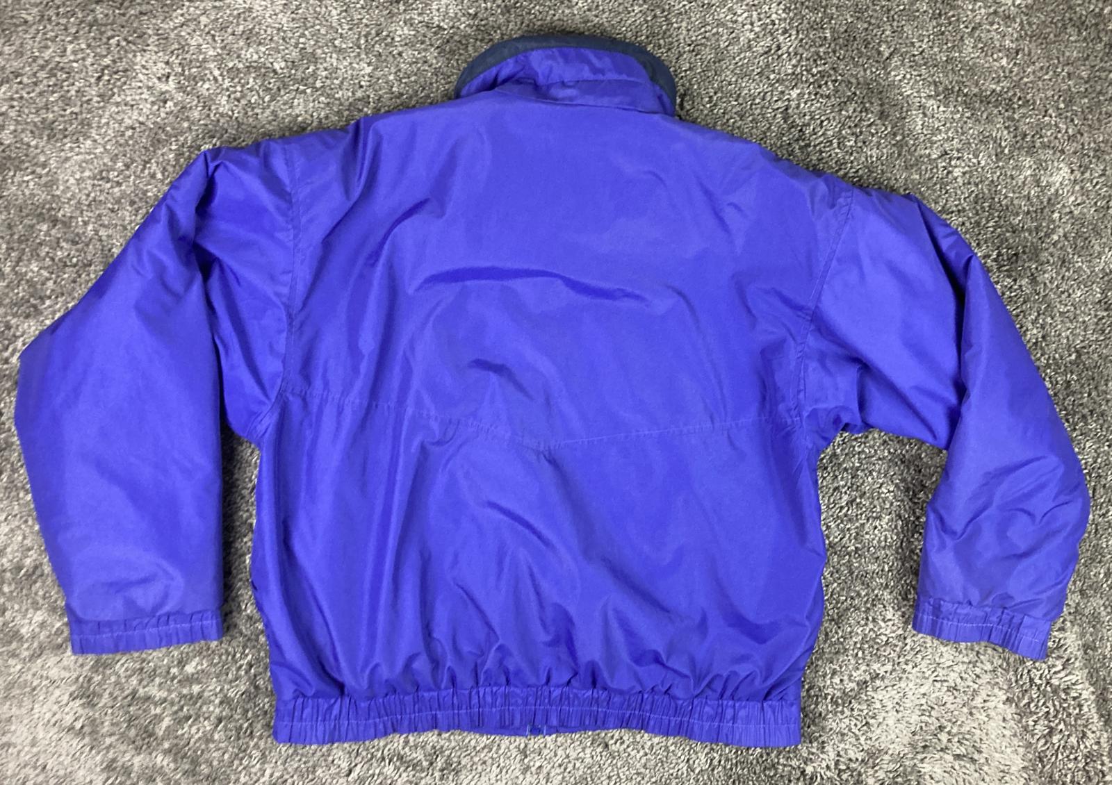 VTG 90s Columbia Sportswear Radial Sleeve Jacket Men Purple Teal Fleece Lined L