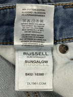 DL1961 Russell Slim Straight Jeans Mens Light Wash Stretch 32x34 (Fits 33x29)