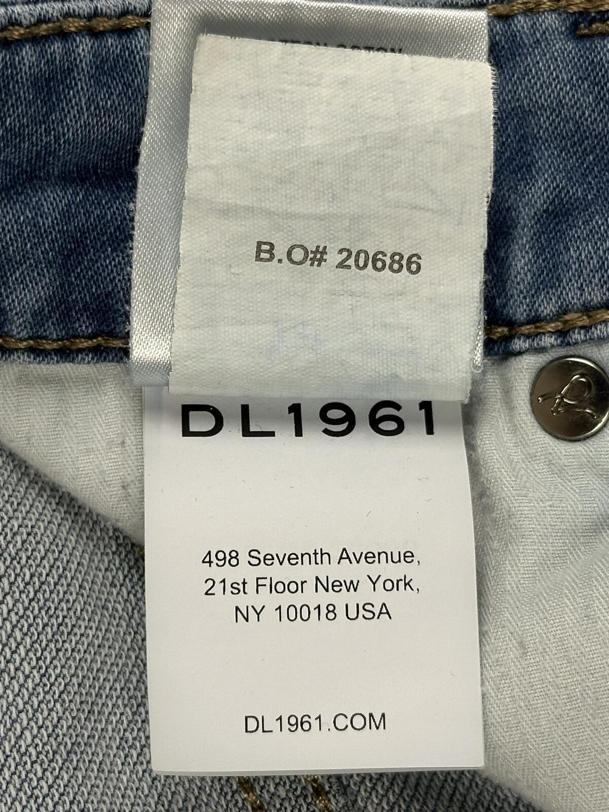 DL1961 Russell Slim Straight Jeans Mens Light Wash Stretch 32x34 (Fits 33x29)