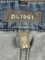 DL1961 Russell Slim Straight Jeans Mens Light Wash Stretch 32x34 (Fits 33x29)