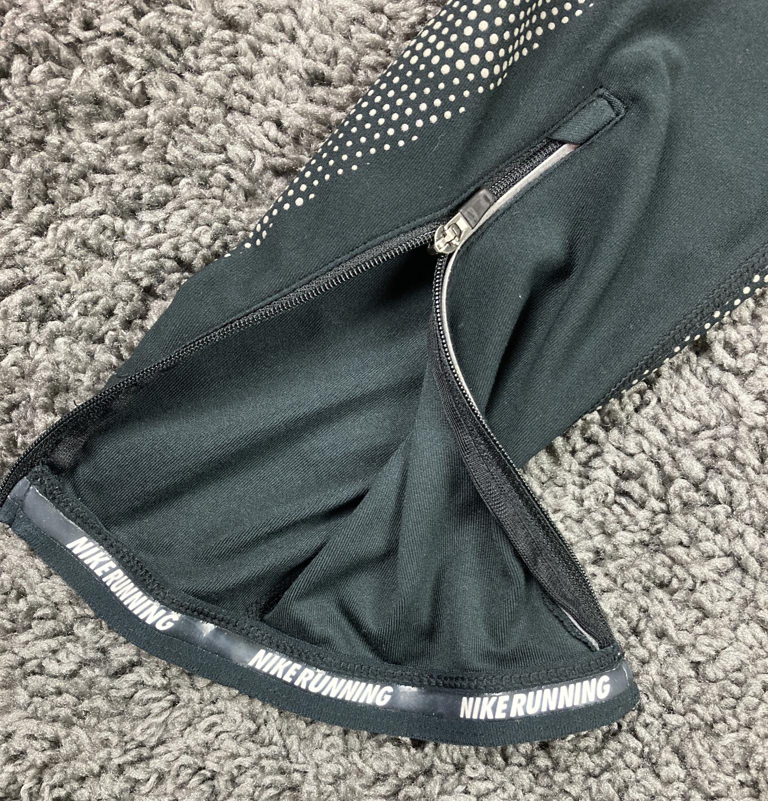Nike Men's Running Tights Black Reflective Dri-FIT Compression Pants Sz XS
