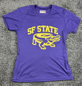 SF State Gators T-Shirt Womens Purple A4 Performance Athletic SFSU Tee Sz M