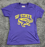 SF State Gators T-Shirt Womens Purple A4 Performance Athletic SFSU Tee Sz M
