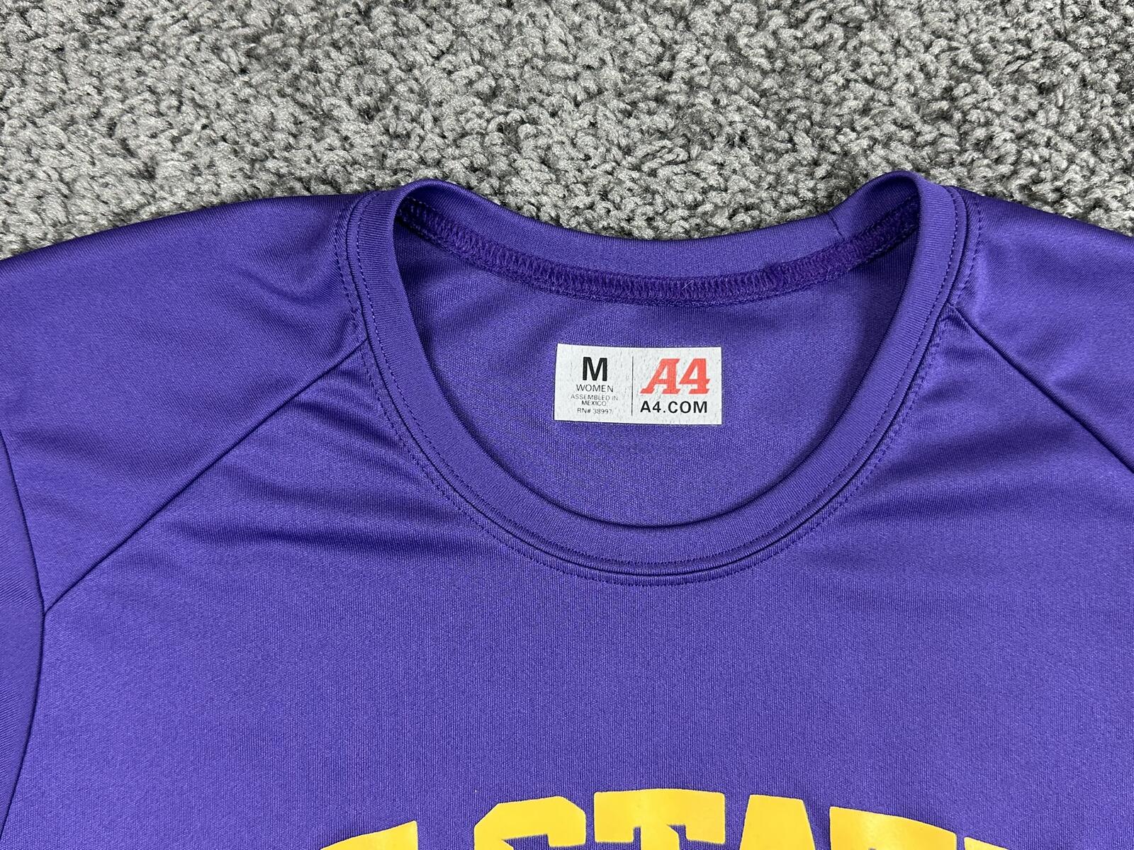 SF State Gators T-Shirt Womens Purple A4 Performance Athletic SFSU Tee Sz M
