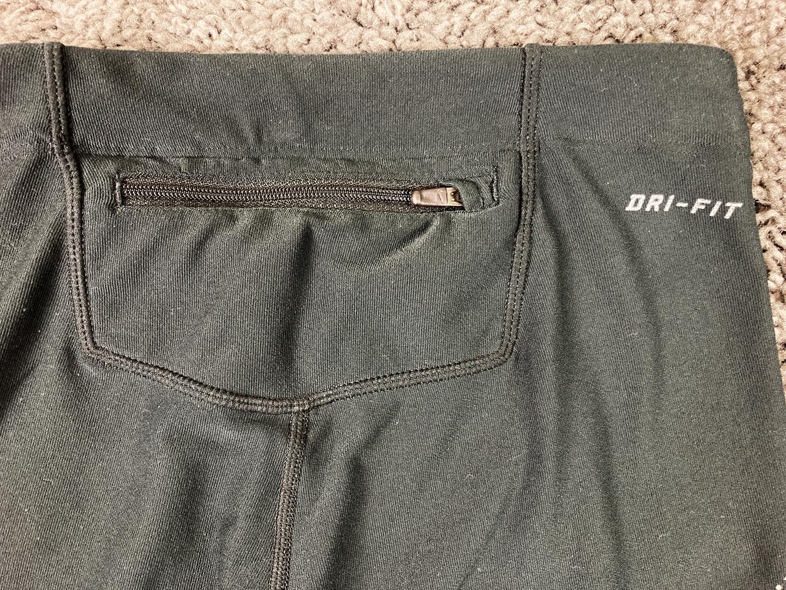 Nike Men's Running Tights Black Reflective Dri-FIT Compression Pants Sz XS