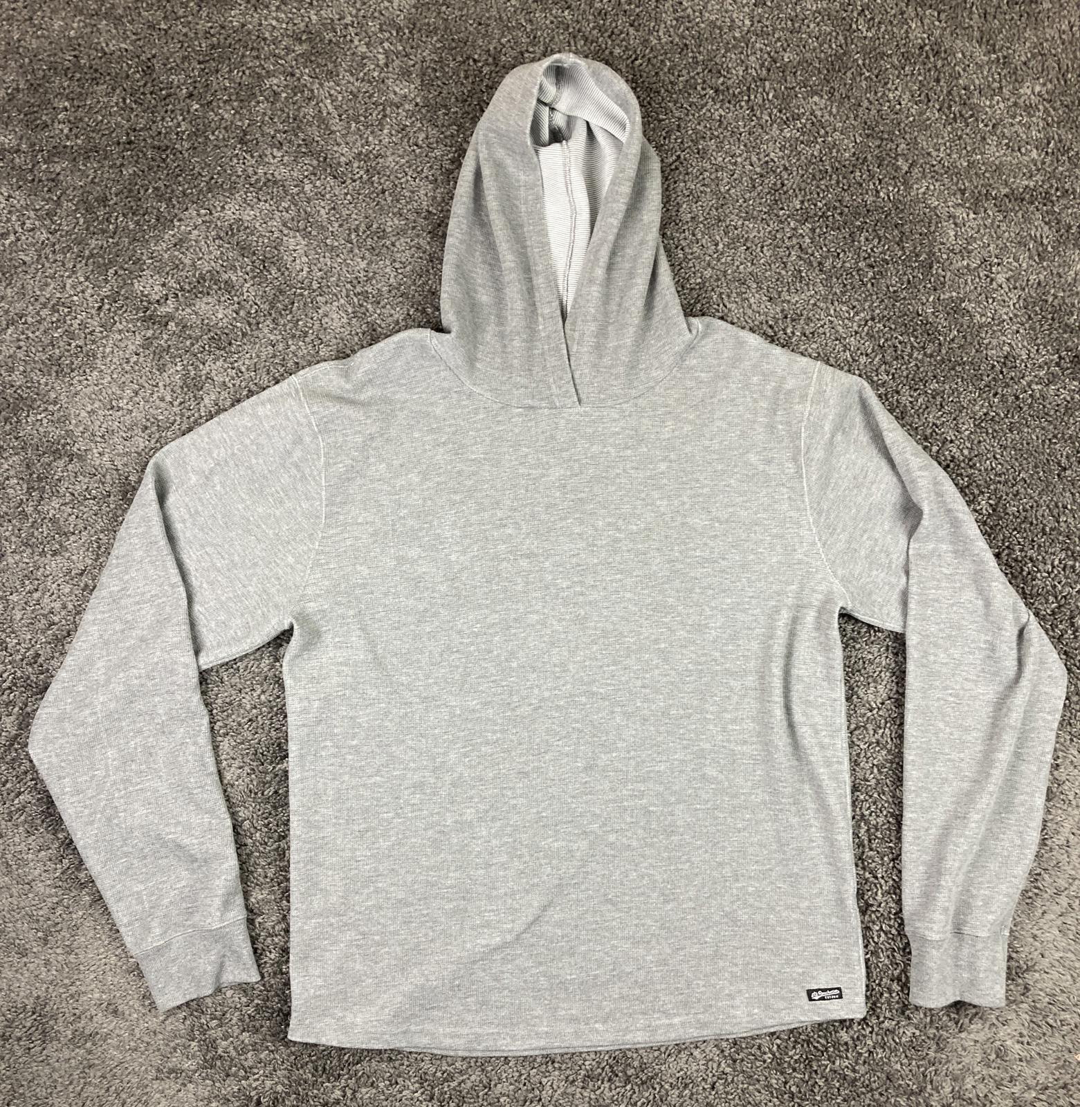 STS Ranchwear Mens Hoodie Heather Grey Waffle Knit Pullover Western Sz XL