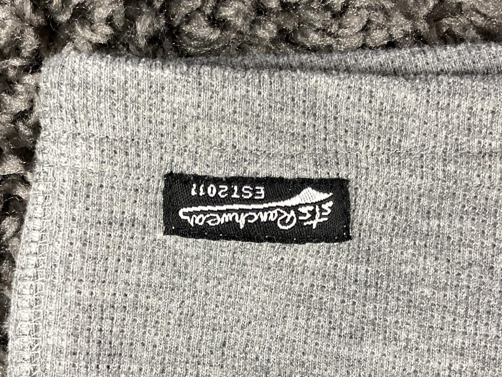 STS Ranchwear Mens Hoodie Heather Grey Waffle Knit Pullover Western Sz XL