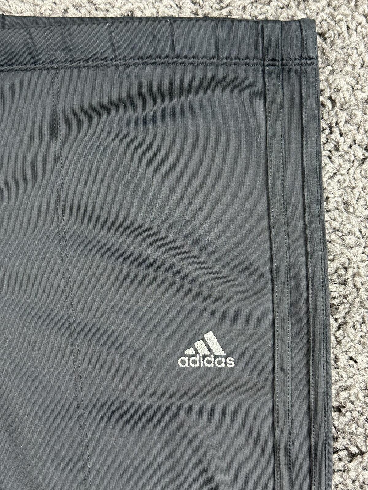 Adidas Vintage Womens Track Pants Black Yoga Flare Seam AF5001 3 Stripe  Medium