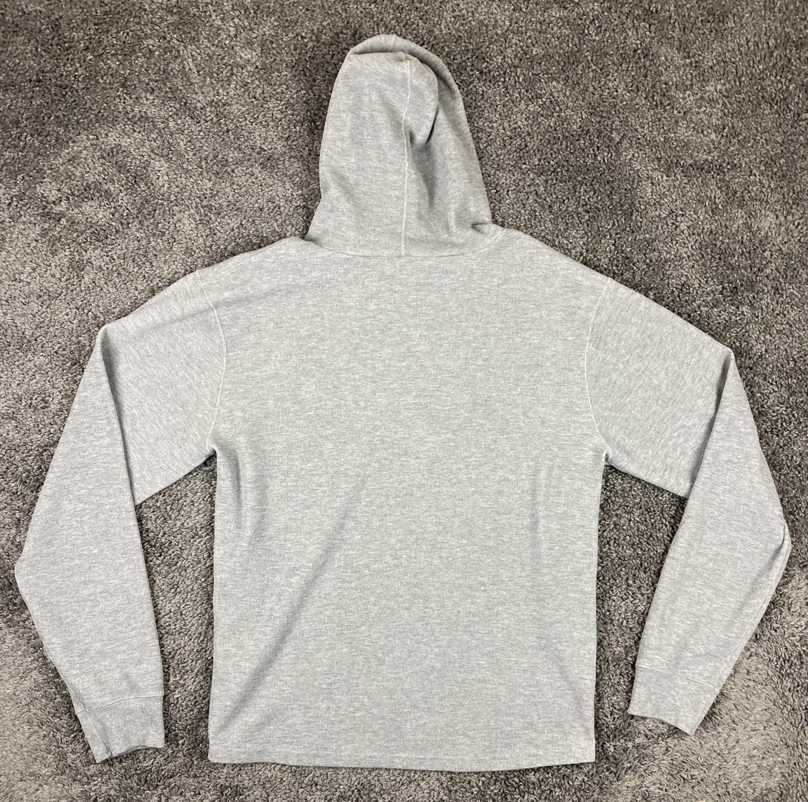 STS Ranchwear Mens Hoodie Heather Grey Waffle Knit Pullover Western Sz XL