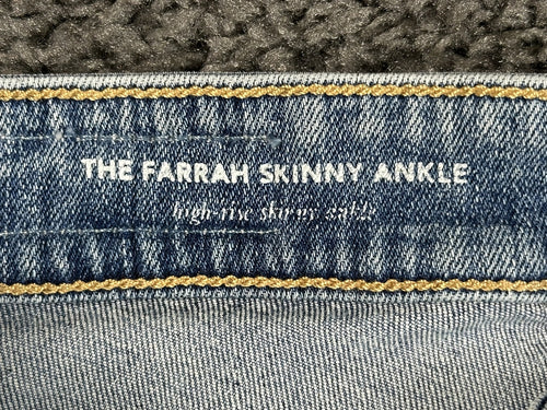 AG Adriano Goldschmied The Farrah Skinny Ankle Jeans Women Blue High Rise Sz 24R