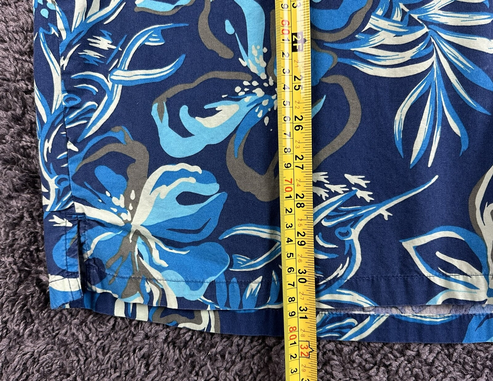 Columbia PFG Trollers Best Fishing Shirt Mens Blue Marlin Tropical S/S  XL