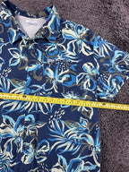 Columbia PFG Trollers Best Fishing Shirt Mens Blue Marlin Tropical S/S  XL