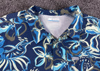 Columbia PFG Trollers Best Fishing Shirt Mens Blue Marlin Tropical S/S  XL