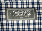 Southern Collegiate Auburn Tigers Gingham Shirt Men's Pima Cotton Blend Sz 2XL
