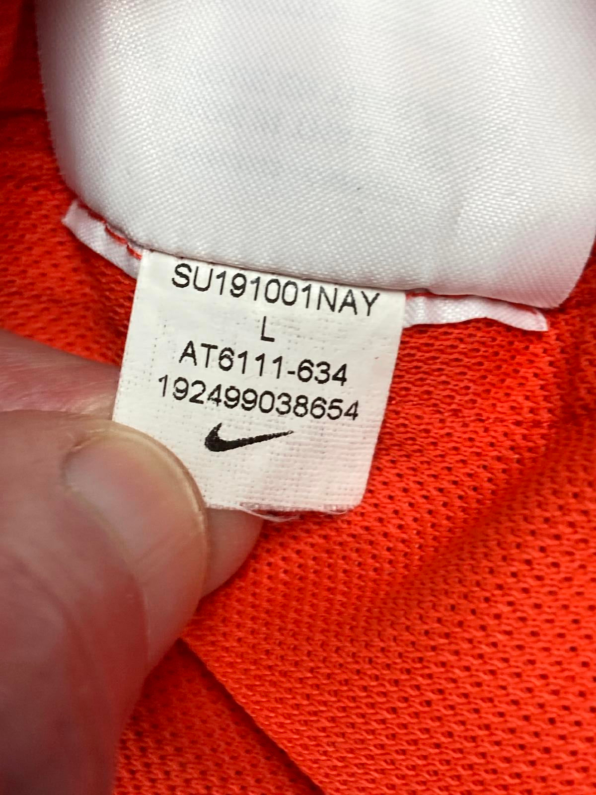 The Nike Polo Shirt Mens Orange Sport Oregon Dri-FIT Golf Size Large