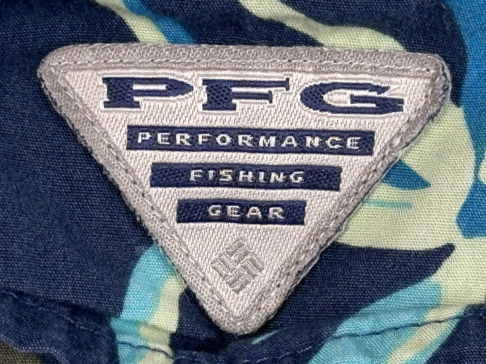 Columbia PFG Trollers Best Fishing Shirt Mens Blue Marlin Tropical S/S  XL
