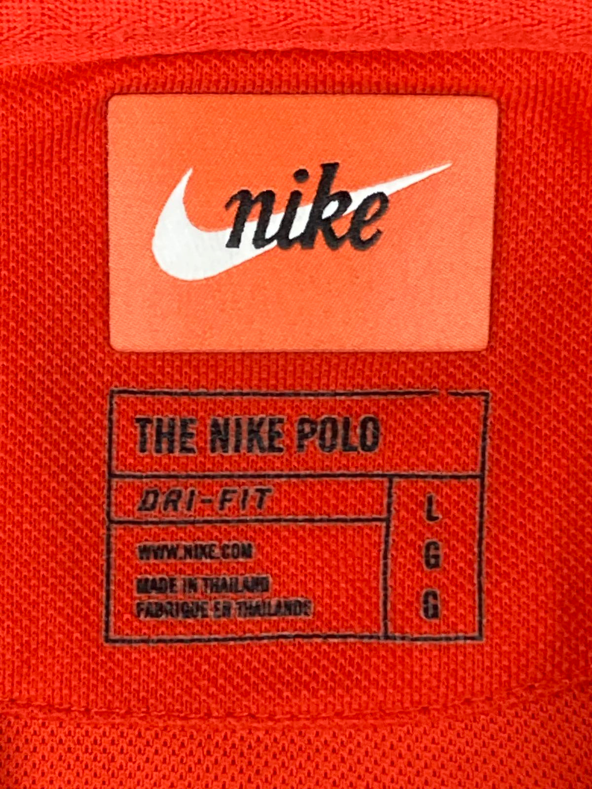 The Nike Polo Shirt Mens Orange Sport Oregon Dri-FIT Golf Size Large