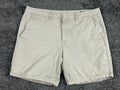 Bonobos Mens Stretch Washed Chino Shorts Khaki Tan Flat Front 7 Inseam Size 36