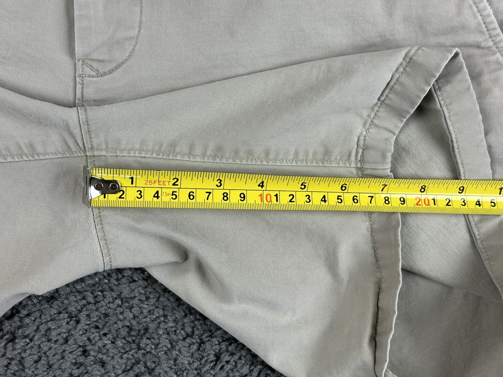 Bonobos Mens Stretch Washed Chino Shorts Khaki Tan Flat Front 7 Inseam Size 36