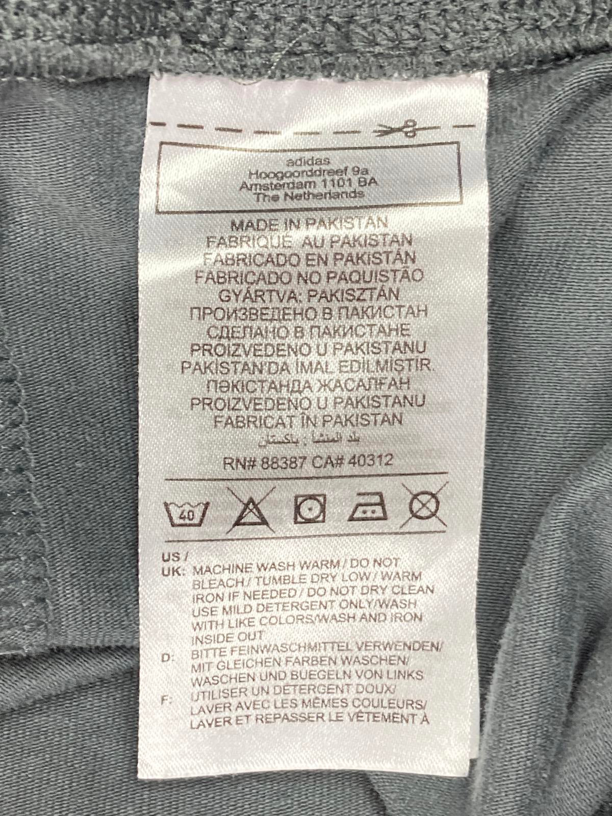 Adidas Women's Essentials 3-Stripe 7/8 Cotton Tights Gray High Rise Size M
