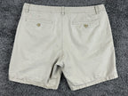 Bonobos Mens Stretch Washed Chino Shorts Khaki Tan Flat Front 7 Inseam Size 36