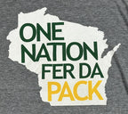 American Apparel Green Bay Packers One Nation Fer Da Pack Tri Blend Shirt Sz XL